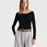 TWP - Off Shoulder Long Sleeve Top in Stretch Jersey