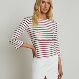 L'AGENCE - Lucille Striped Boatneck Top