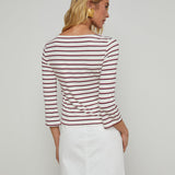 L'AGENCE - Lucille Striped Boatneck Top