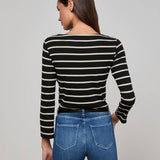 L'AGENCE - Lucille Striped Boatneck Top