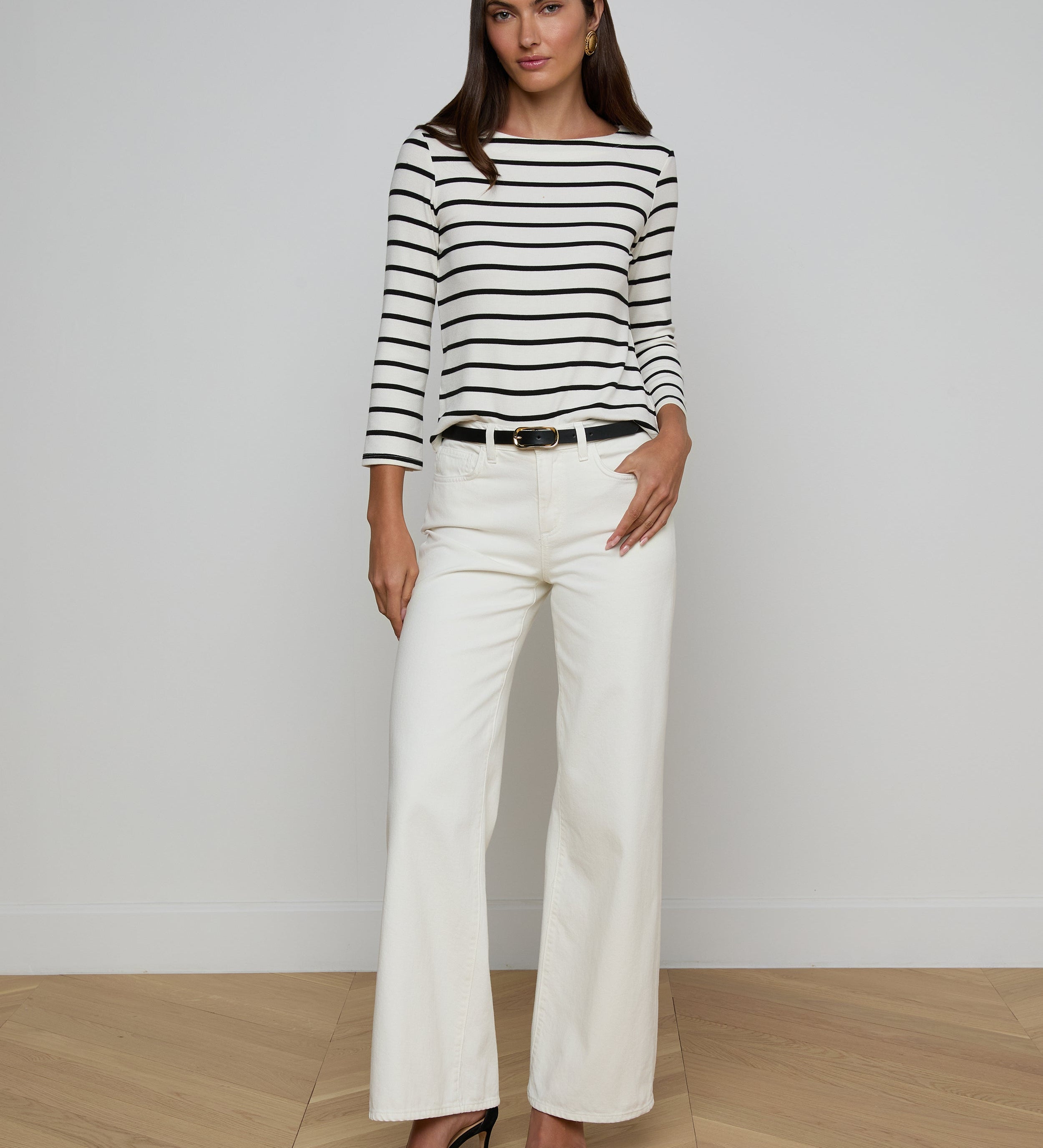 L'AGENCE - Lucille Striped Boatneck Top
