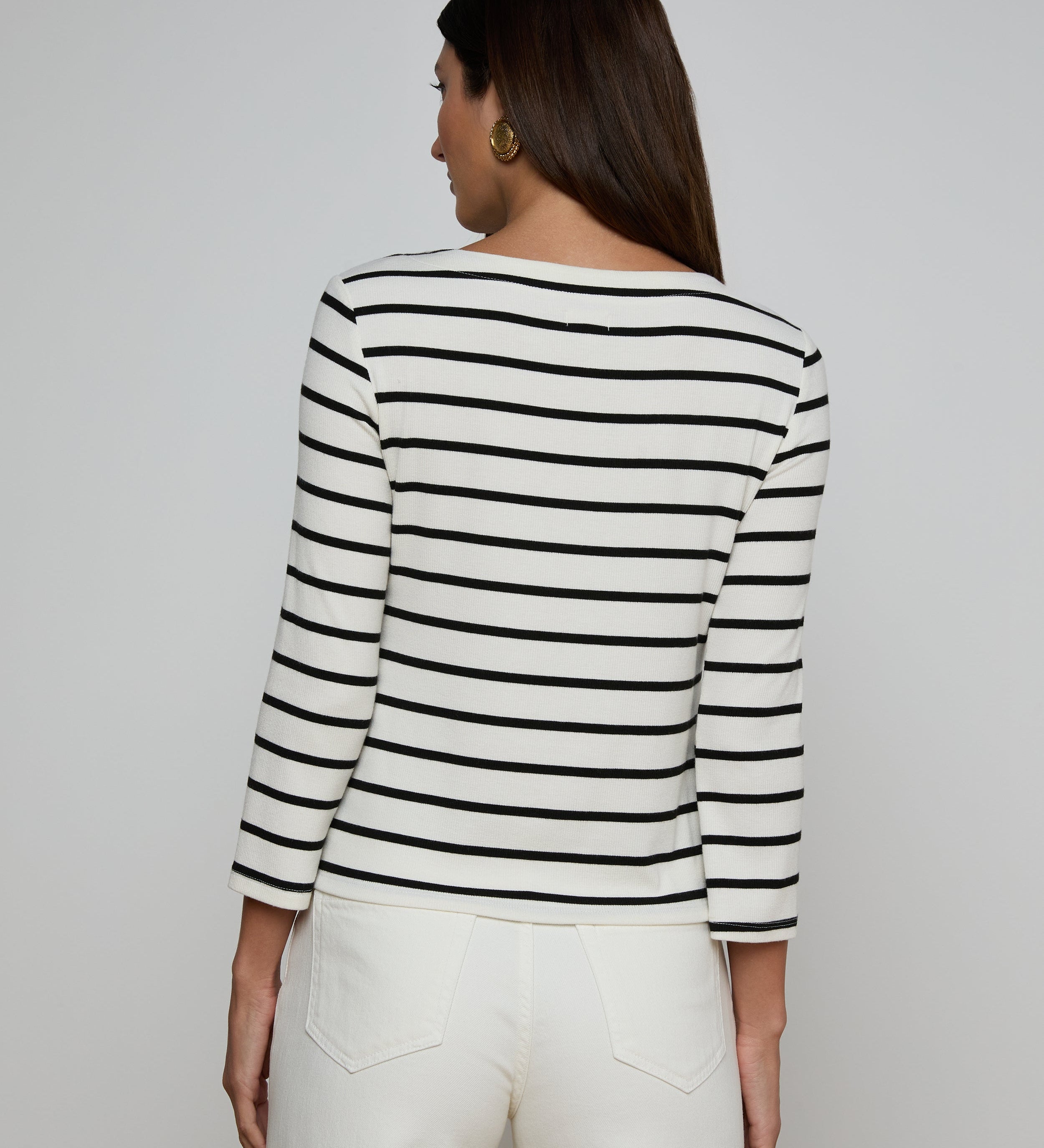 L'AGENCE - Lucille Striped Boatneck Top