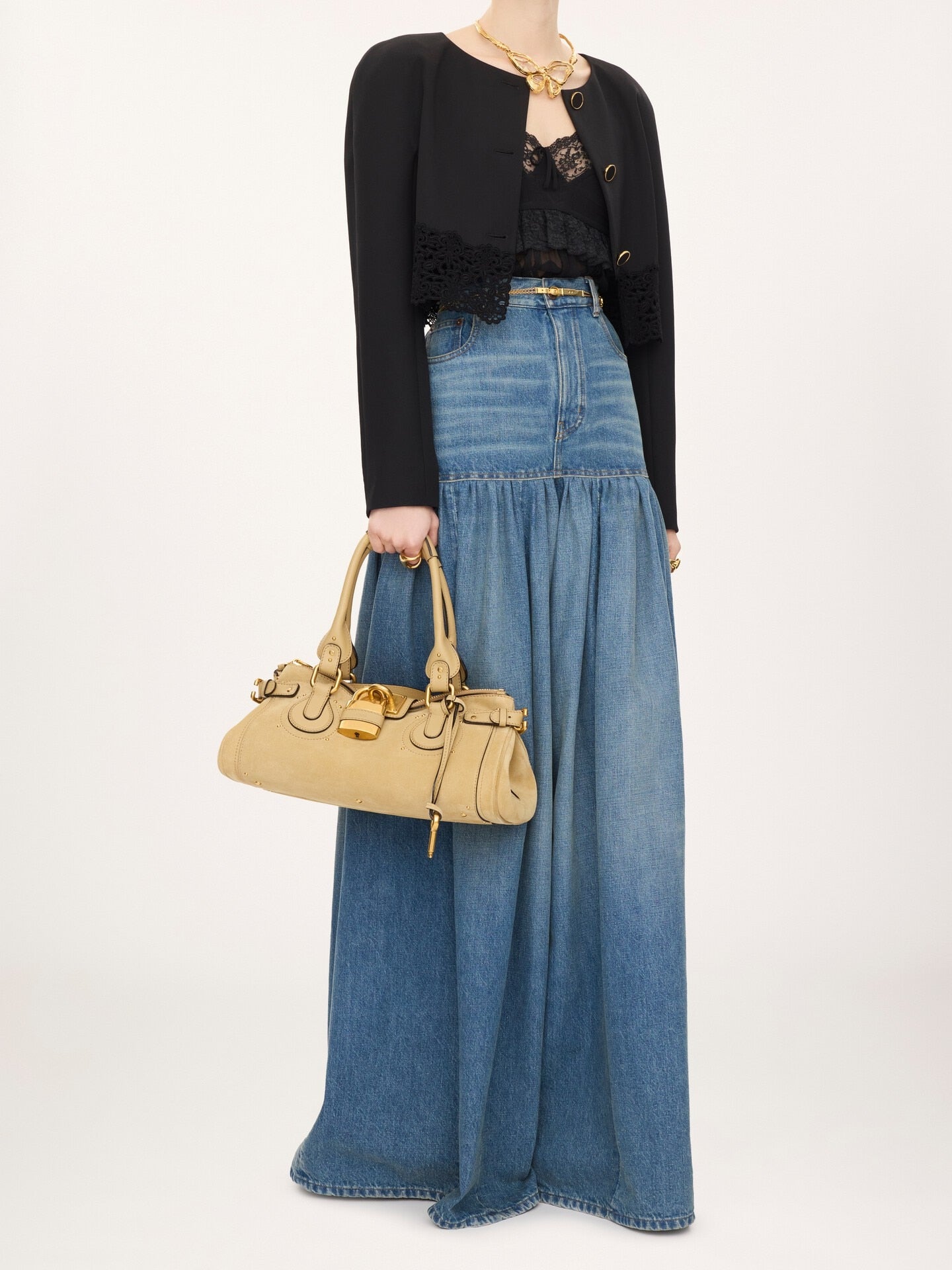 Paddington bag in suede leather