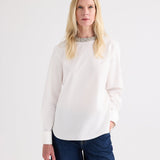 TWP - The Day We Met Shirt w/ Crystal Collar in Compact Poplin
