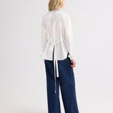 TWP - The Day We Met Shirt w/ Crystal Collar in Compact Poplin