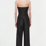 Simkhai - Emerson Ruched Taffeta Bustier Top