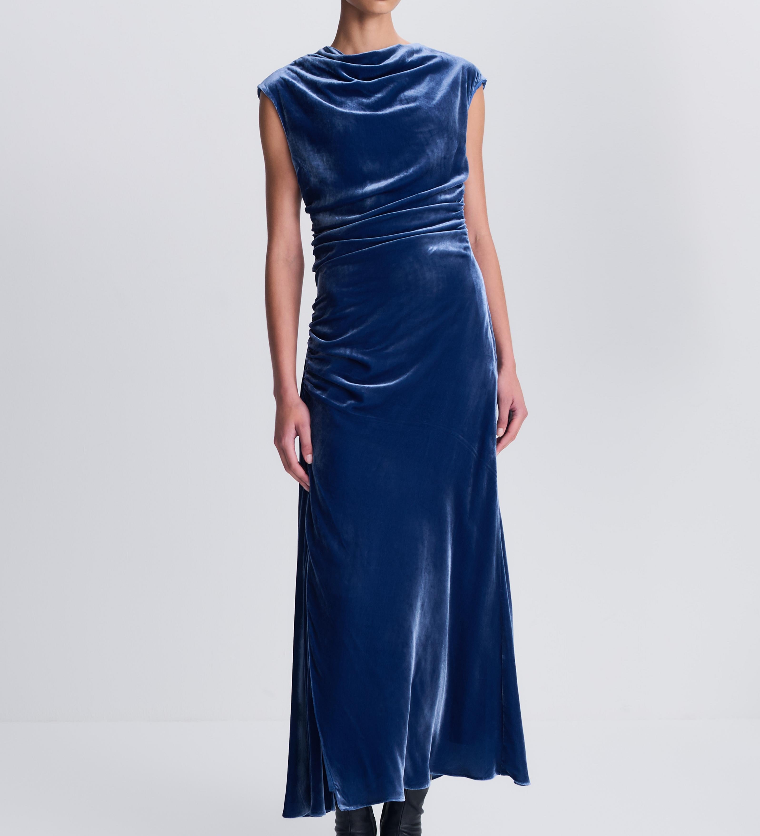 Simkhai - Burke Draped Velvet Midi Dress