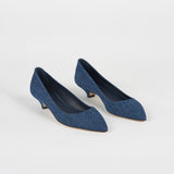 Jamie Haller - The Kitty Point Heel in Denim