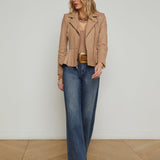 L'AGENCE - Lyric Leather Peplum Jacket
