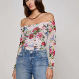 L'AGENCE - Peonie Off - The - Shoulder Bodysuit