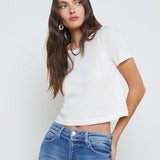 L'AGENCE - Donna Cotton Cropped Tee
