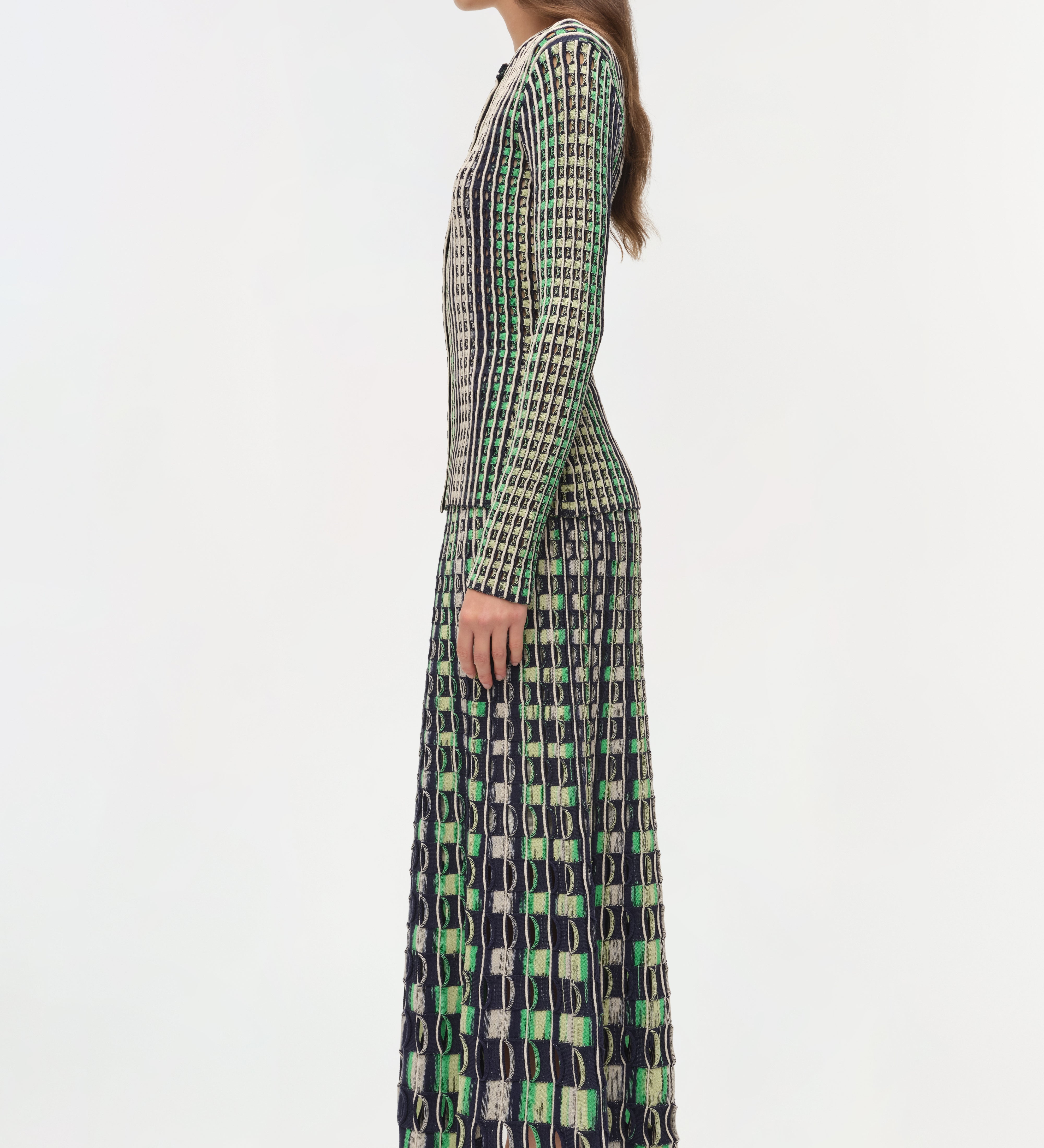Simkhai - Drue Eyelet Knit Midi Skirt