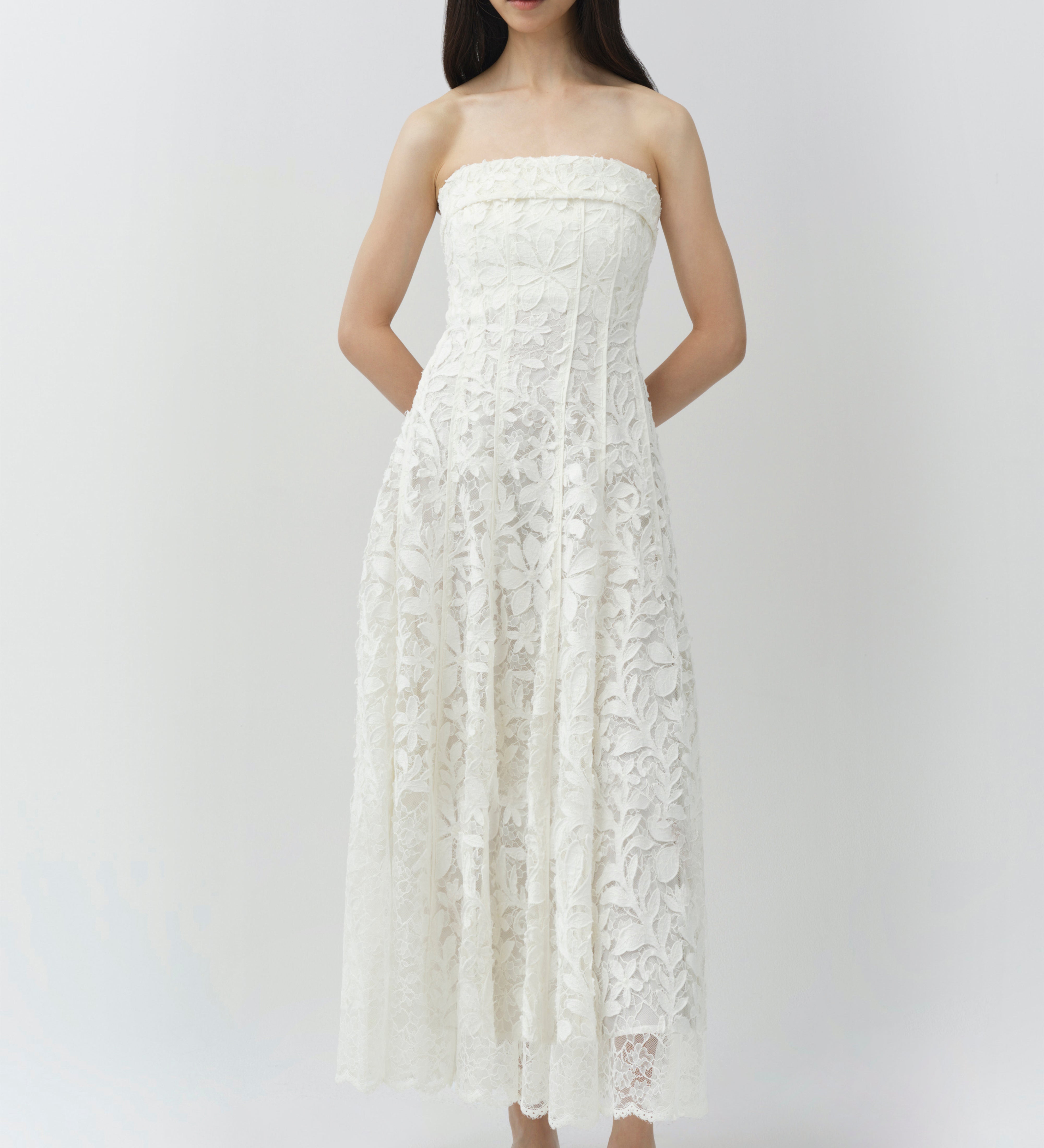 Simkhai - Imogen Lace Bustier Midi Dress