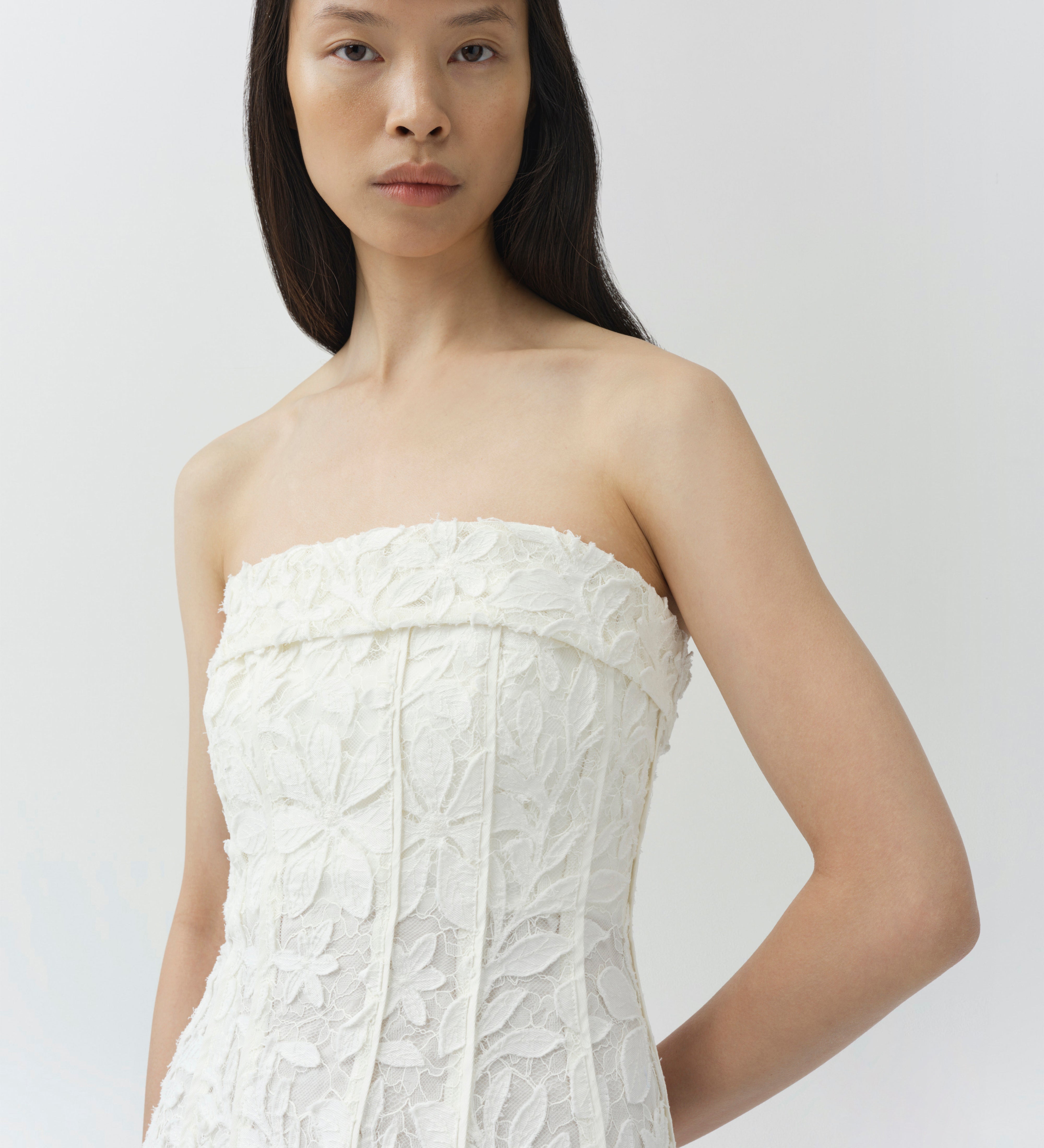 Simkhai - Imogen Lace Bustier Midi Dress