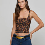 L'AGENCE - Rasha Shirred Mesh Tank