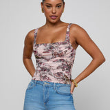 L'AGENCE - Rasha Shirred Mesh Tank