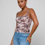 L'AGENCE - Rasha Shirred Mesh Tank