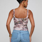 L'AGENCE - Rasha Shirred Mesh Tank