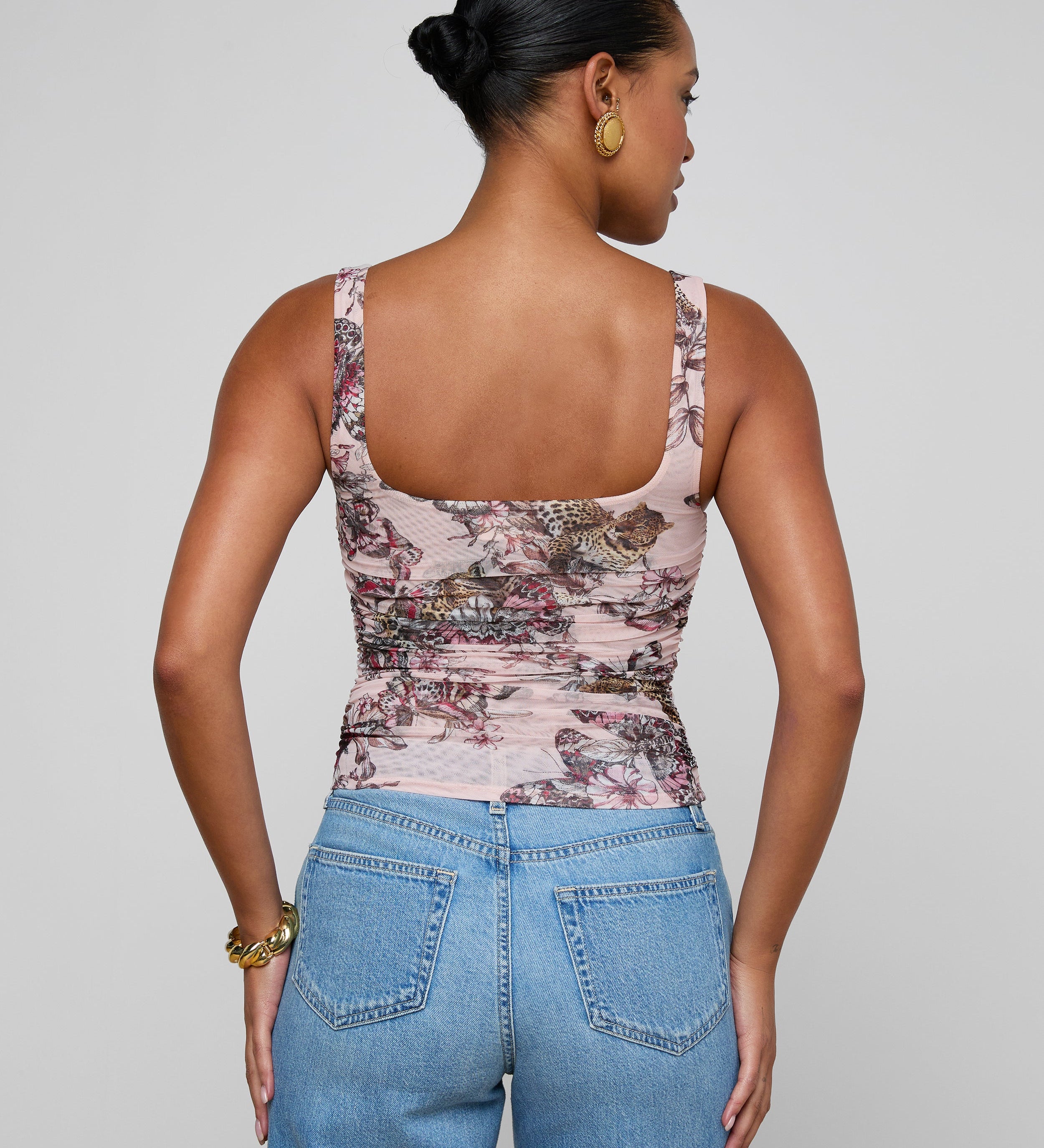 L'AGENCE - Rasha Shirred Mesh Tank