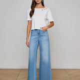 L'AGENCE - Sadie Embroidered Tee
