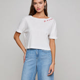 L'AGENCE - Sadie Embroidered Tee