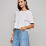 L'AGENCE - Sadie Embroidered Tee