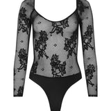 L'AGENCE - Gwendolyn Mesh Knit Bodysuit
