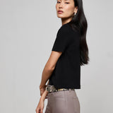 L'AGENCE - Stormy Cropped Cotton Tee