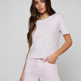L'AGENCE - Stormy Cropped Cotton Tee