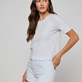 L'AGENCE - Stormy Cropped Cotton Tee