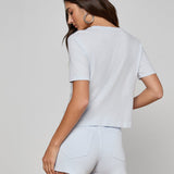 L'AGENCE - Stormy Cropped Cotton Tee