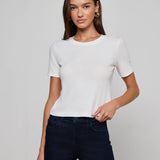 L'AGENCE - Stormy Cropped Cotton Tee