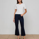 L'AGENCE - Stormy Cropped Cotton Tee