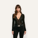 L'AGENCE - Thalassa Velvet Mesh Bodysuit