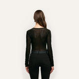 L'AGENCE - Thalassa Velvet Mesh Bodysuit