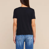 L'AGENCE - Brianna Cotton V - Neck Tee