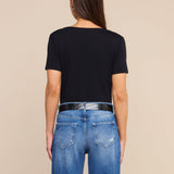 L'AGENCE - Brianna Cotton V - Neck Tee