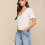 L'AGENCE - Brianna Cotton V - Neck Tee
