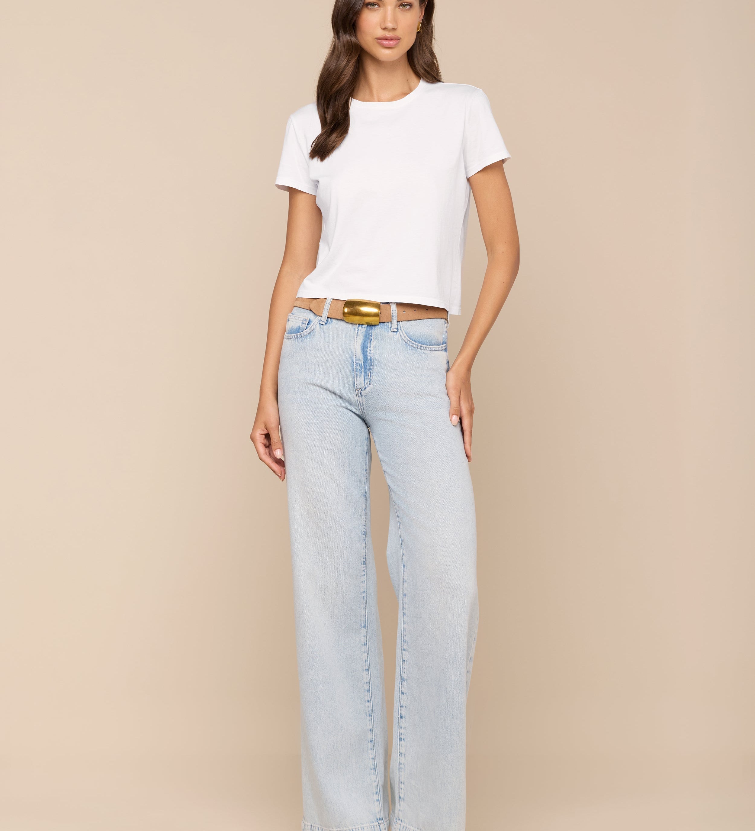 L'AGENCE - Aileen Cotton Crewneck Tee