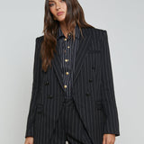L'AGENCE - Kendi Pinstriped Long Blazer