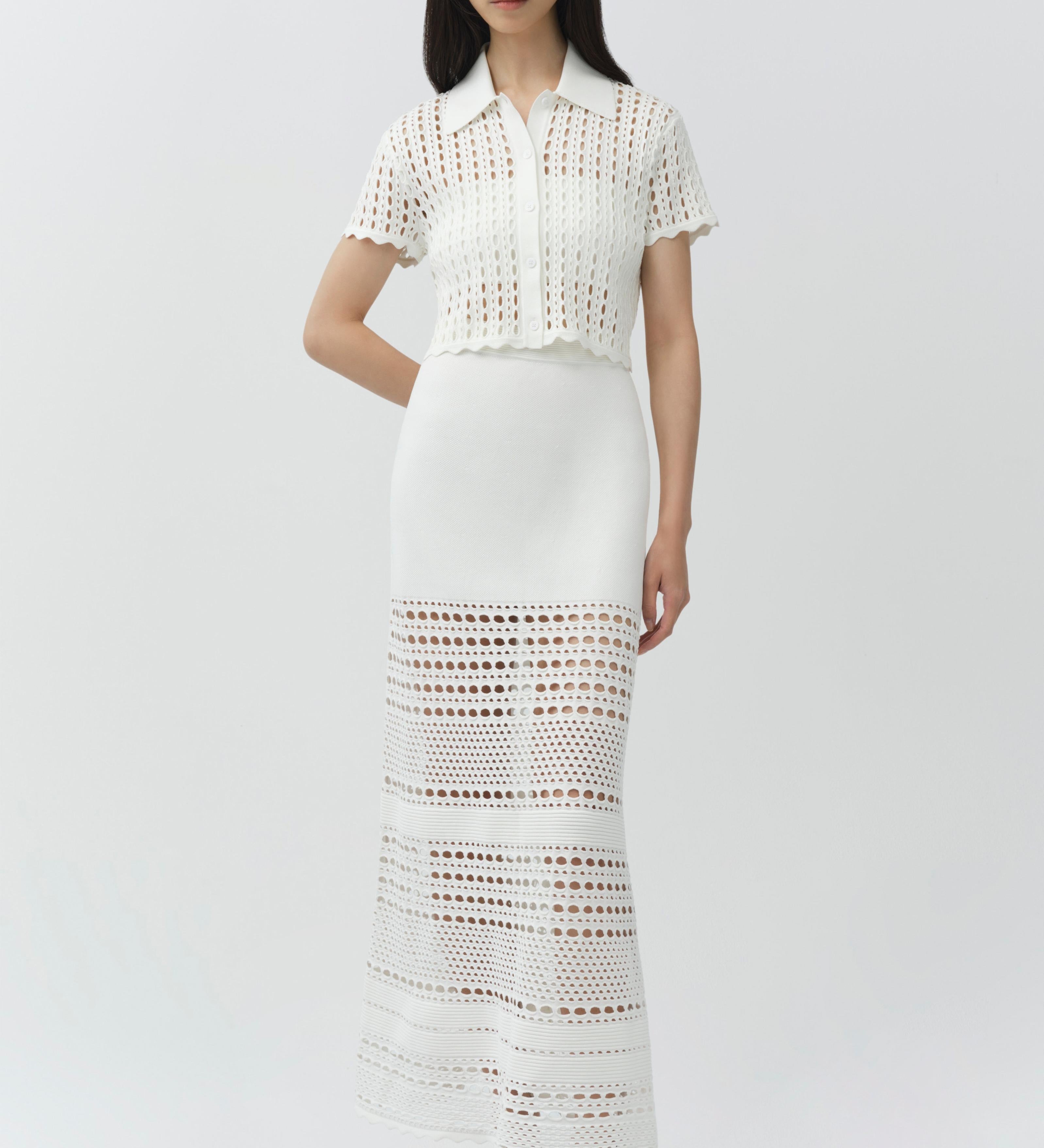 Simkhai - Westly Open Stitch Midi Skirt
