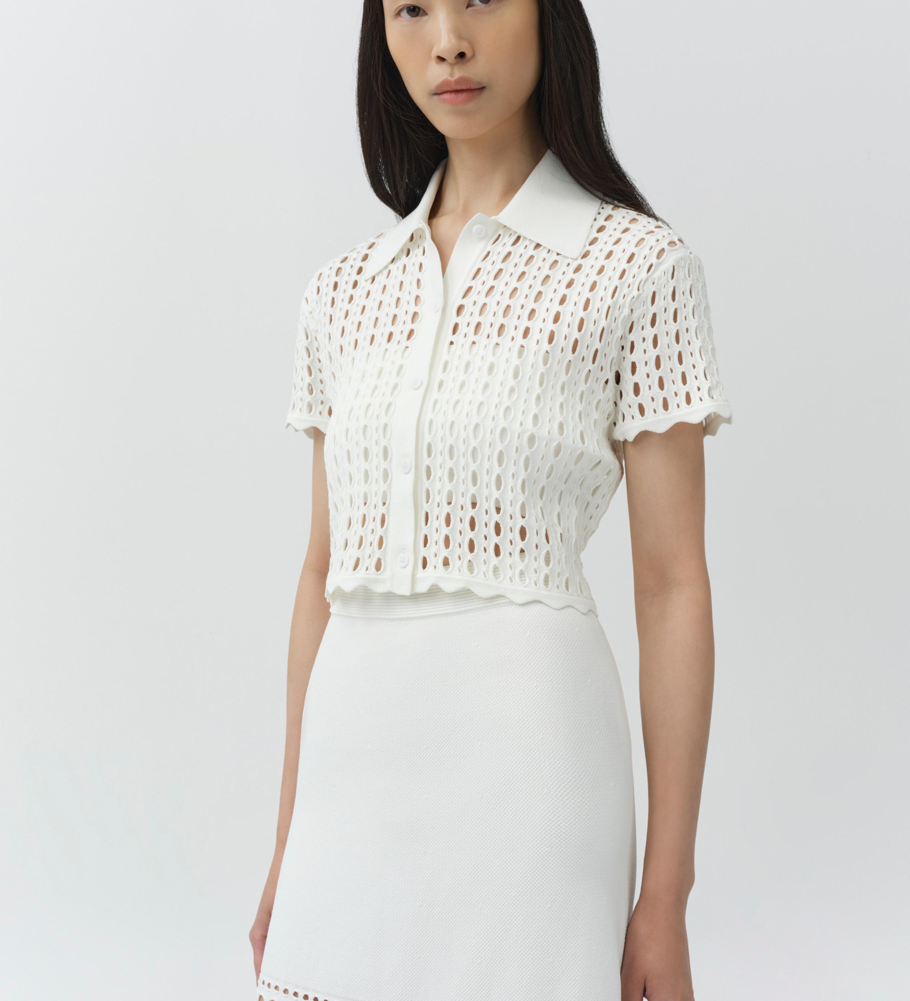 Simkhai - Arlan Open Stitch Camp Shirt