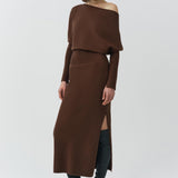 Simkhai - Janese Off Shoulder Knit Midi Dress