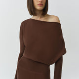 Simkhai - Janese Off Shoulder Knit Midi Dress