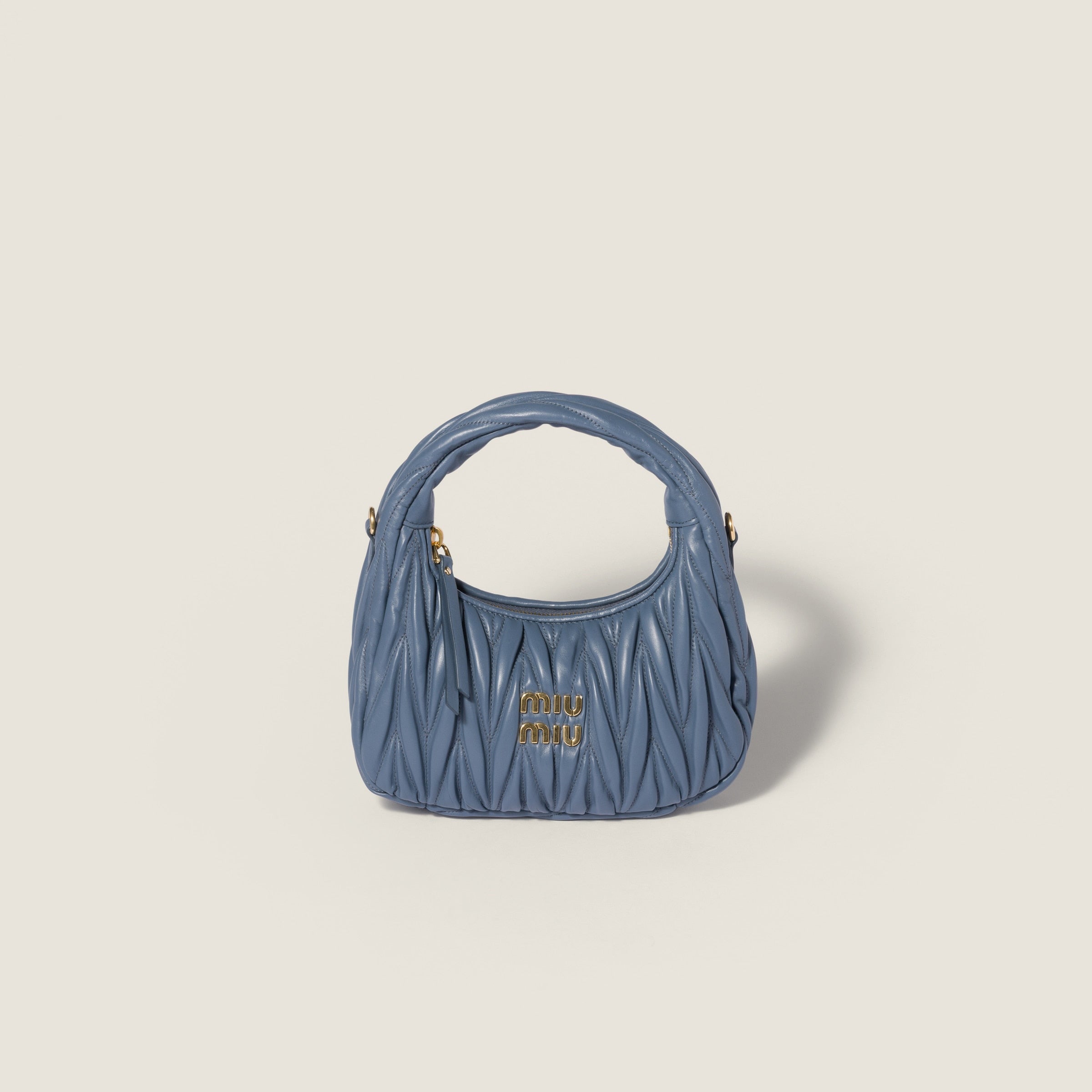 Wander matelassé nappa leather hobo bag