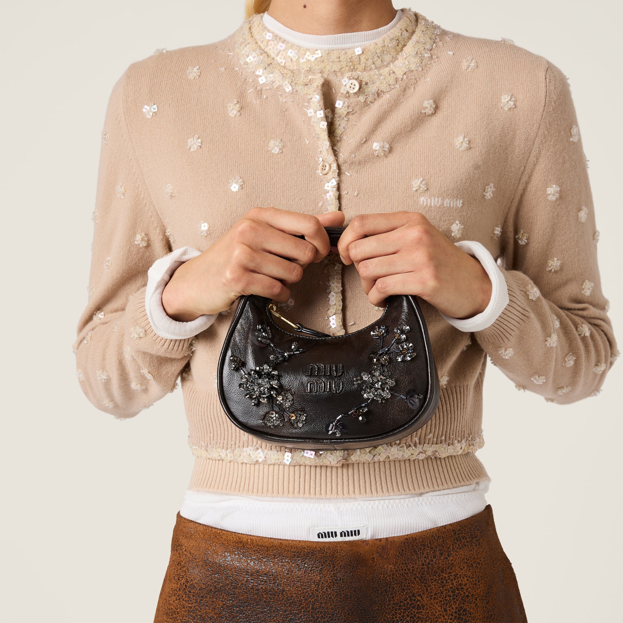 Wander embroidered leather mini-bag