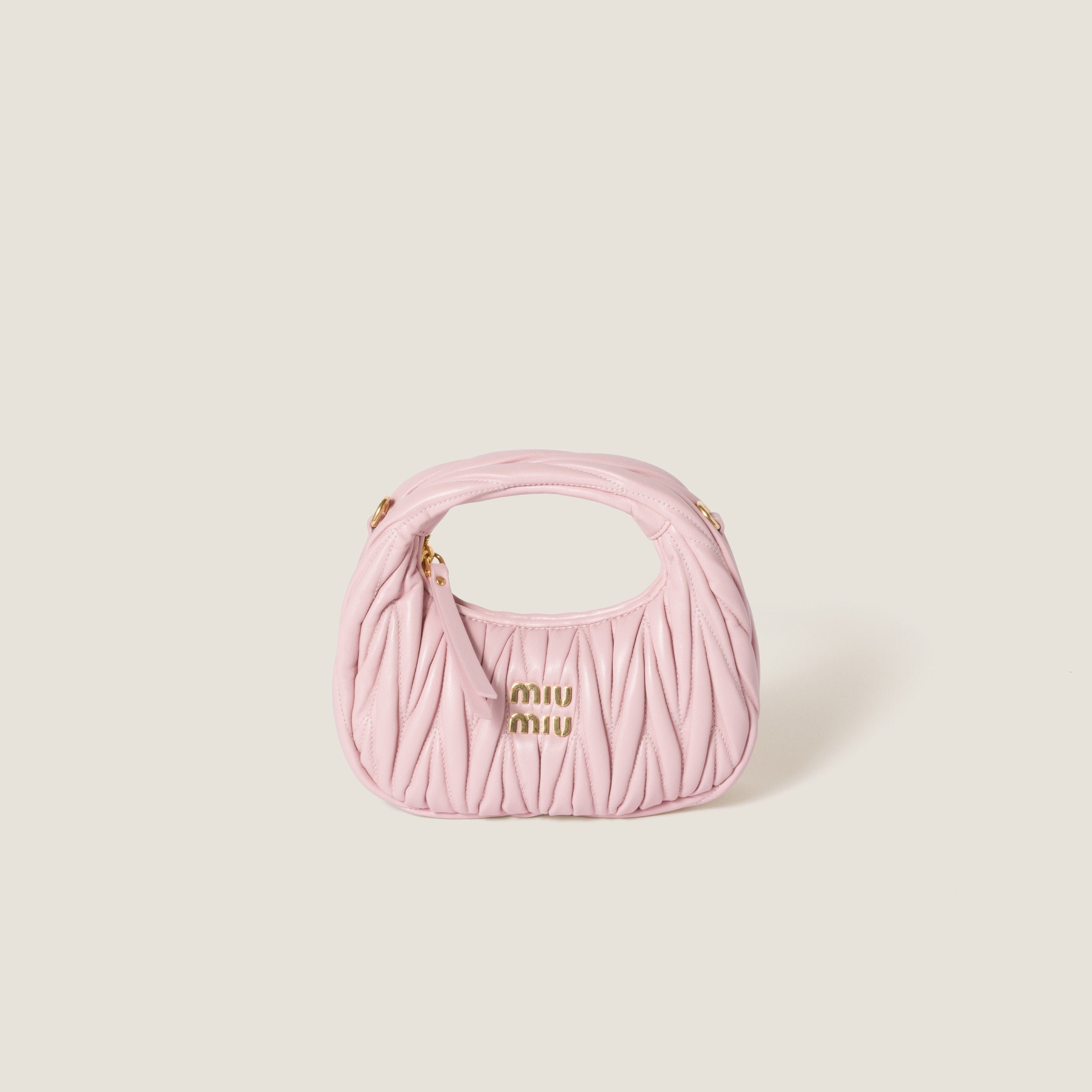 Wander matelassé nappa leather hobo mini-bag