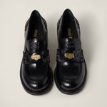 Brushed leather loafers