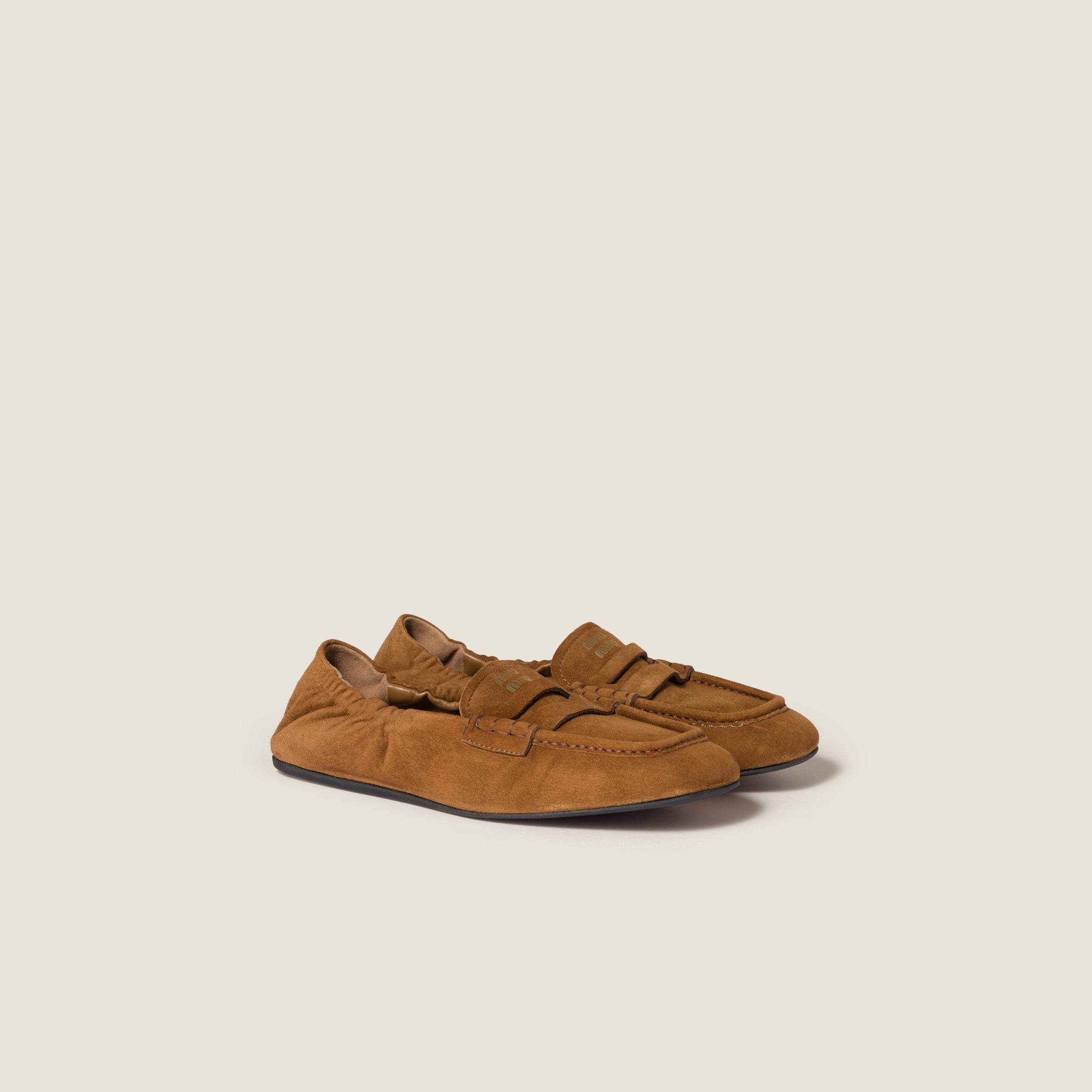 Ruches suede loafers