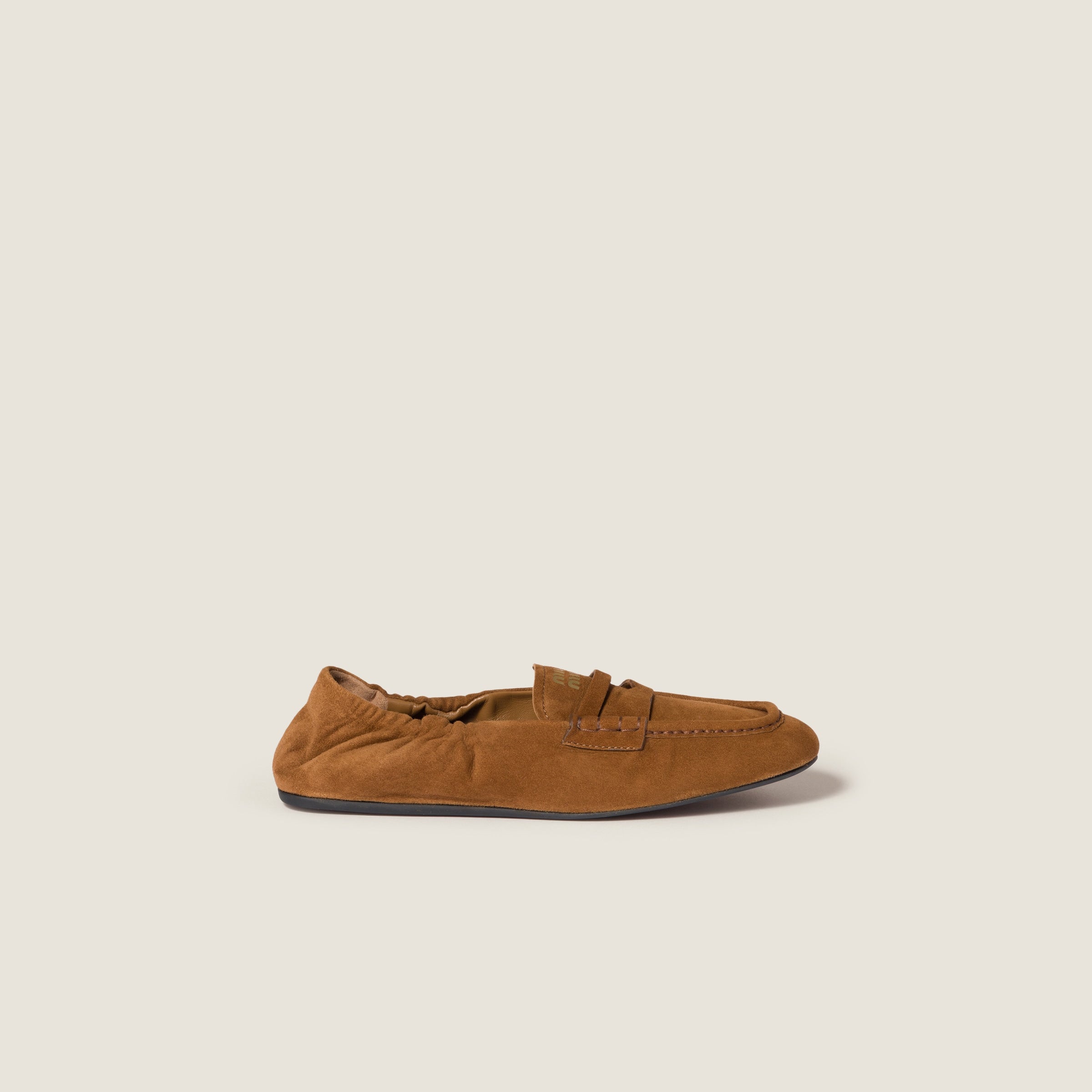 Ruches suede loafers